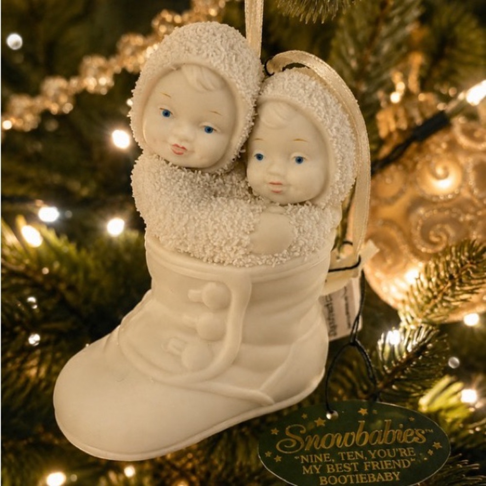 Dept 56 SnowBabies “Nine, Ten, You’re My Best Friend”Ornament Figurine 1998  VTG